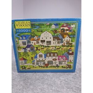 Milton Bradley Charles Wysocki Art Americana Puzzle, 1000 Piece Open Box